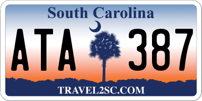 SC license plate ATA387