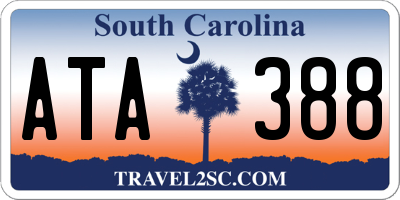 SC license plate ATA388