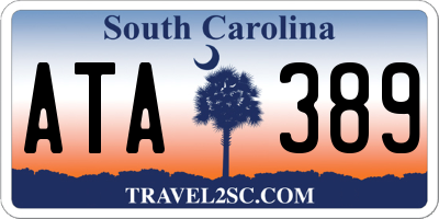 SC license plate ATA389