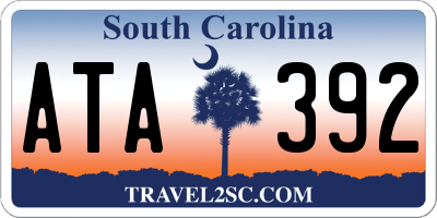 SC license plate ATA392