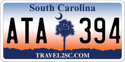 SC license plate ATA394