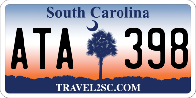 SC license plate ATA398
