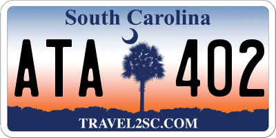 SC license plate ATA402