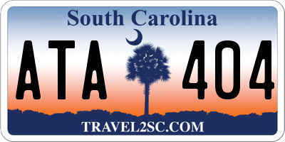 SC license plate ATA404