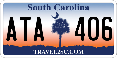 SC license plate ATA406