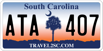 SC license plate ATA407