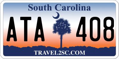 SC license plate ATA408