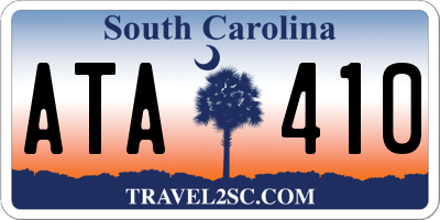 SC license plate ATA410
