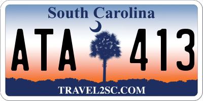 SC license plate ATA413