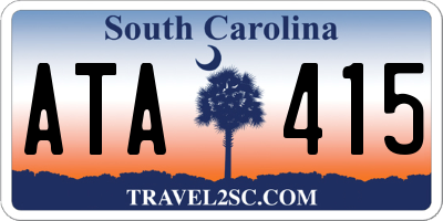 SC license plate ATA415
