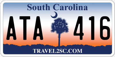 SC license plate ATA416