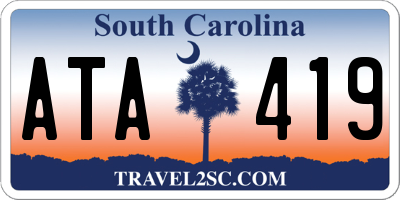 SC license plate ATA419
