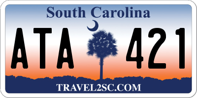 SC license plate ATA421