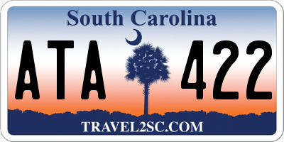SC license plate ATA422