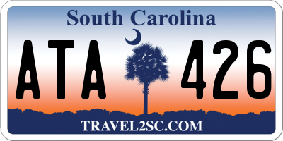 SC license plate ATA426