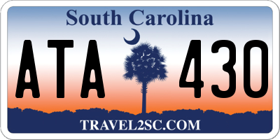 SC license plate ATA430
