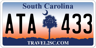 SC license plate ATA433