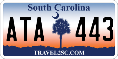 SC license plate ATA443