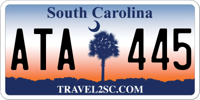 SC license plate ATA445