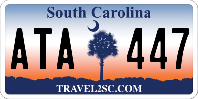 SC license plate ATA447
