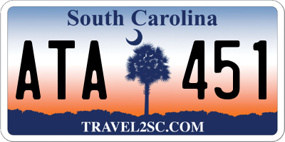 SC license plate ATA451
