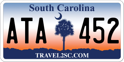 SC license plate ATA452
