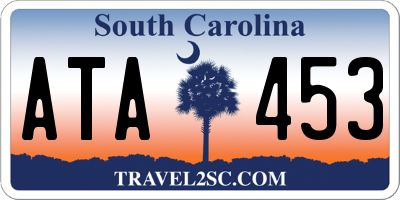 SC license plate ATA453