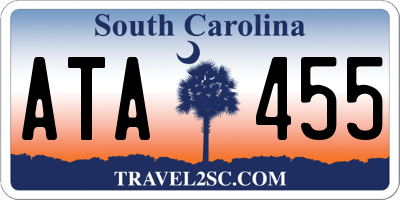 SC license plate ATA455
