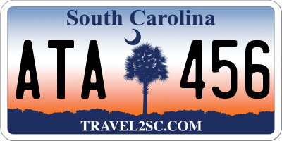 SC license plate ATA456