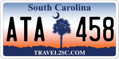 SC license plate ATA458