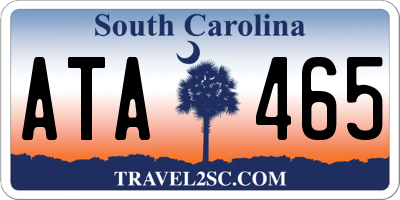 SC license plate ATA465