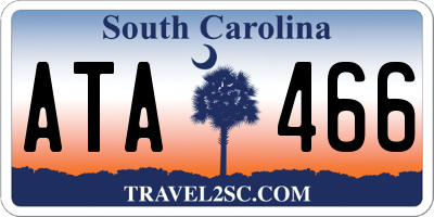 SC license plate ATA466