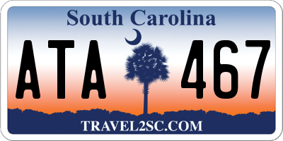 SC license plate ATA467
