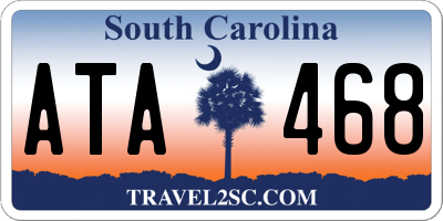 SC license plate ATA468