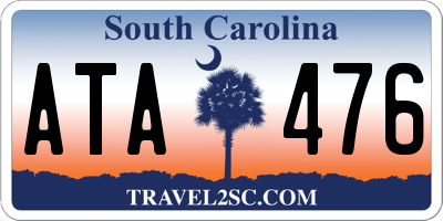 SC license plate ATA476