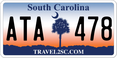 SC license plate ATA478