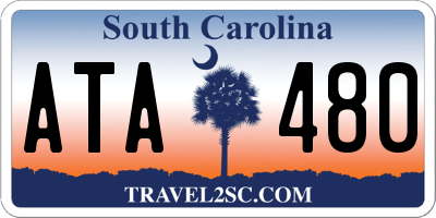 SC license plate ATA480