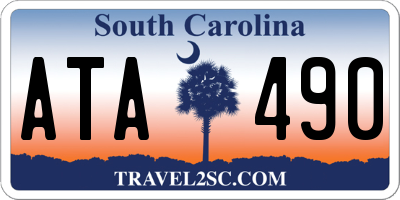SC license plate ATA490