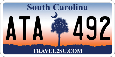 SC license plate ATA492