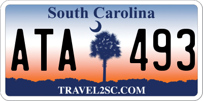 SC license plate ATA493