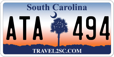 SC license plate ATA494