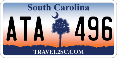 SC license plate ATA496