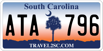 SC license plate ATA796