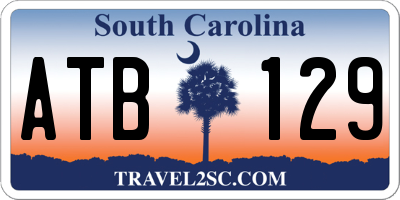 SC license plate ATB129