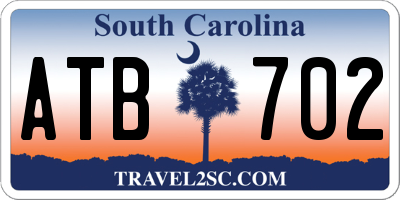 SC license plate ATB702
