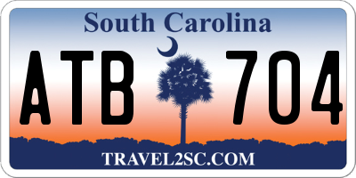 SC license plate ATB704