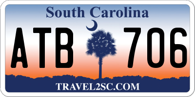 SC license plate ATB706