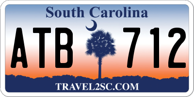 SC license plate ATB712