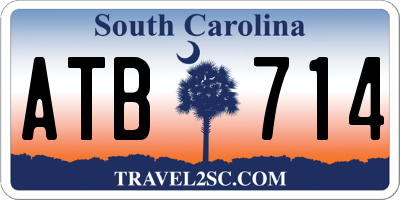 SC license plate ATB714