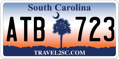 SC license plate ATB723